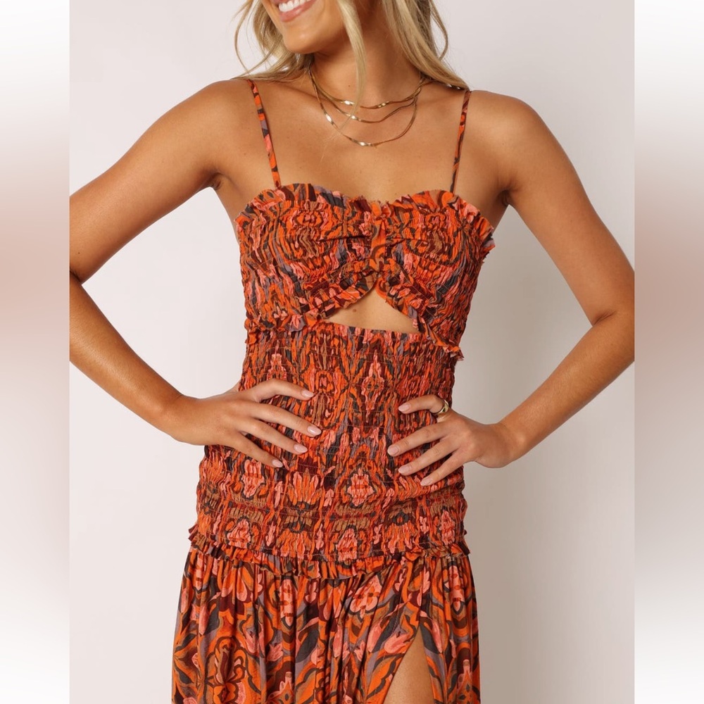 Petal & Pup Cecil Smocked Cutout Sundress